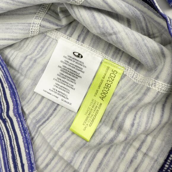 ICEBREAKER Women's New Zealand Merino Bodyfit+ 200 Long Sleeve Top Sz XS Striped - Picture 5 of 6